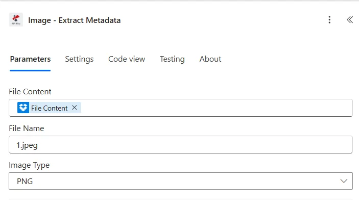 Haz clic para ampliar Extraer metadatos Power Automate